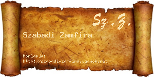 Szabadi Zamfira névjegykártya